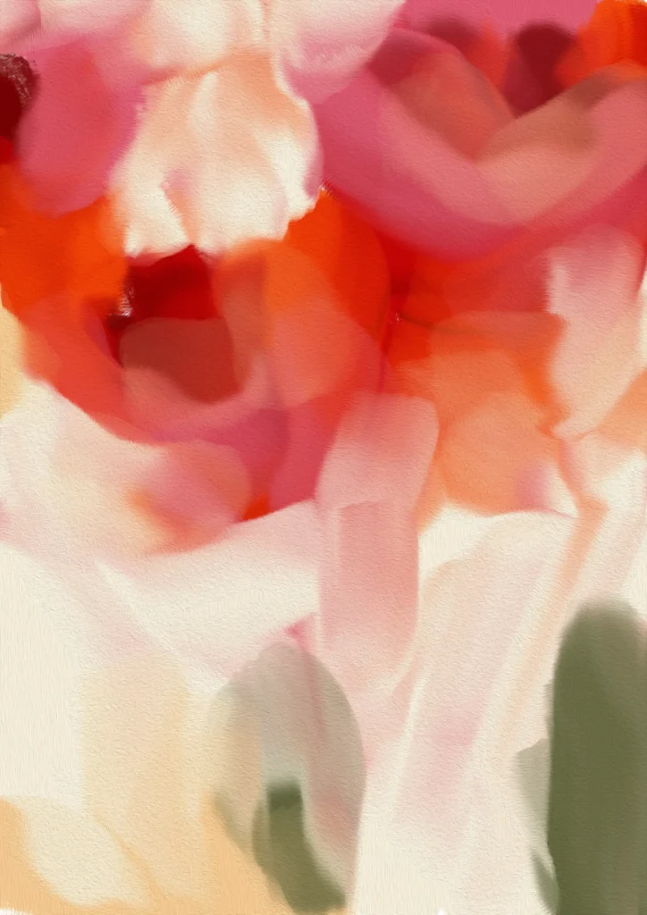 rosas arte digital abstracto